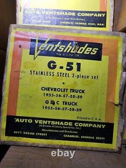 Ventshade G-51 stainless steel 2 pc set Chevrolet Truck & GMC Truck 1955-1959