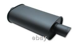 Vibrant Performance Streetpower Flat Black Oval Muffler 2.5 Universal Car/Truck