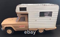 Vintage 1970s Tonka Toys Stainless Steel Mini Tan Jeep Camper Truck Pgh Steelers
