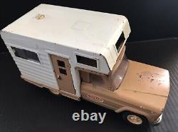 Vintage 1970s Tonka Toys Stainless Steel Mini Tan Jeep Camper Truck Pgh Steelers
