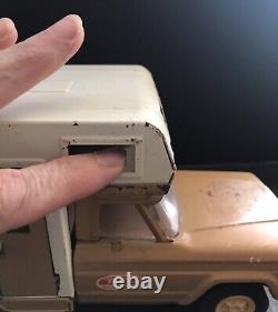 Vintage 1970s Tonka Toys Stainless Steel Mini Tan Jeep Camper Truck Pgh Steelers