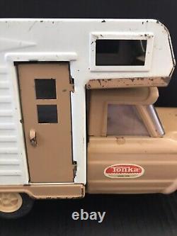 Vintage 1970s Tonka Toys Stainless Steel Mini Tan Jeep Camper Truck Pgh Steelers