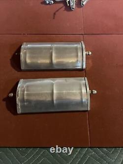 Vintage Retro stainless steel Truck Side View Mirror set 10 Inch Tall