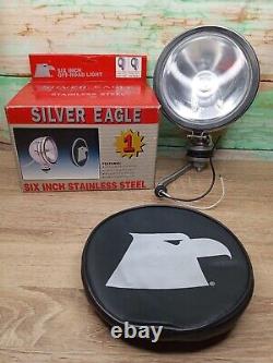 Vintage Silver Eagle Stainless Steel 6 Inch Off Road Vehicle Light Jeep Truck