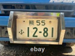 Vintage Stainless Steel License Plate Frame Made in Japan Rare Art Truck