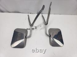 Vintage Universal Side Mirror Set Of 2 For Truck Or Van Stainless Steel