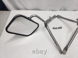 Vintage Universal Side Mirror Set Of 2 For Truck Or Van Stainless Steel