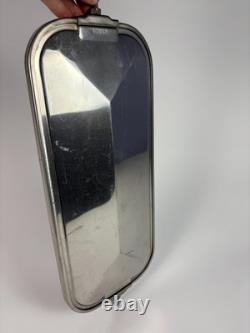 Vintage Velvac Stainless Steel Truck Mirror Industrial Rectangular Mirror