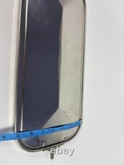 Vintage Velvac Stainless Steel Truck Mirror Industrial Rectangular Mirror