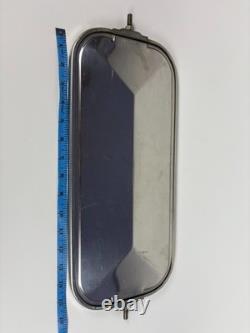Vintage Velvac Stainless Steel Truck Mirror Industrial Rectangular Mirror