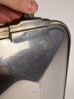 Vintage Velvac Stainless Steel Truck Mirror Industrial Rectangular Mirror