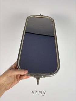 Vintage Velvac Stainless Steel Truck Mirror Industrial Rectangular Mirror