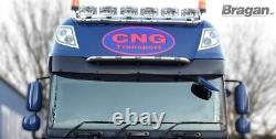 Visor Bar + LEDs To Fit 2014+ DAF LF Polished Stainless Steel Truck Accessories