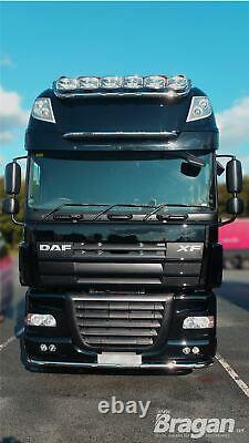 Visor Light Bar + LEDs For DAF XF 106 SuperSpace Cab Truck Lamp Stainless Steel