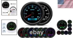 Waterproof 85mm Speedometer 80MPH GPS 7 Color LED, Stainless Steel, Truck/Boat