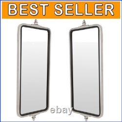 West Coast 16x7 Stainless Steel Truck Mirror Set Driver & Passenger Side