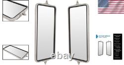 West Coast 16x7 Stainless Steel Truck Mirror Set Driver & Passenger Side