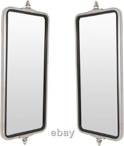 West Coast 16x7 Stainless Steel Truck Mirror Set Driver & Passenger Side