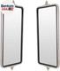 West Coast Mirror 16x7 Stainless Steel Commercial Heavy Duty Truck 2 Piece Front