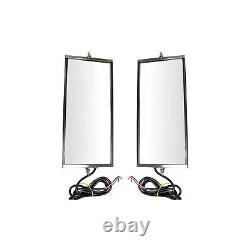 West Coast Mirror Signal Heated 16x7 Stainless Steel Pair for HD Truck