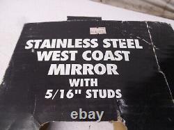 West Coast Mirrors 5/16 Studs Stainless Steel Heavy Duty Truck 050188