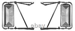 West Coast Stainless Steel Mirror Assembly 80-96 Ford Bronco F150 F250 F350 PAIR
