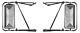 West Coast Stainless Steel Mirror Assembly 80-96 Ford Bronco F150 F250 F350 Pair
